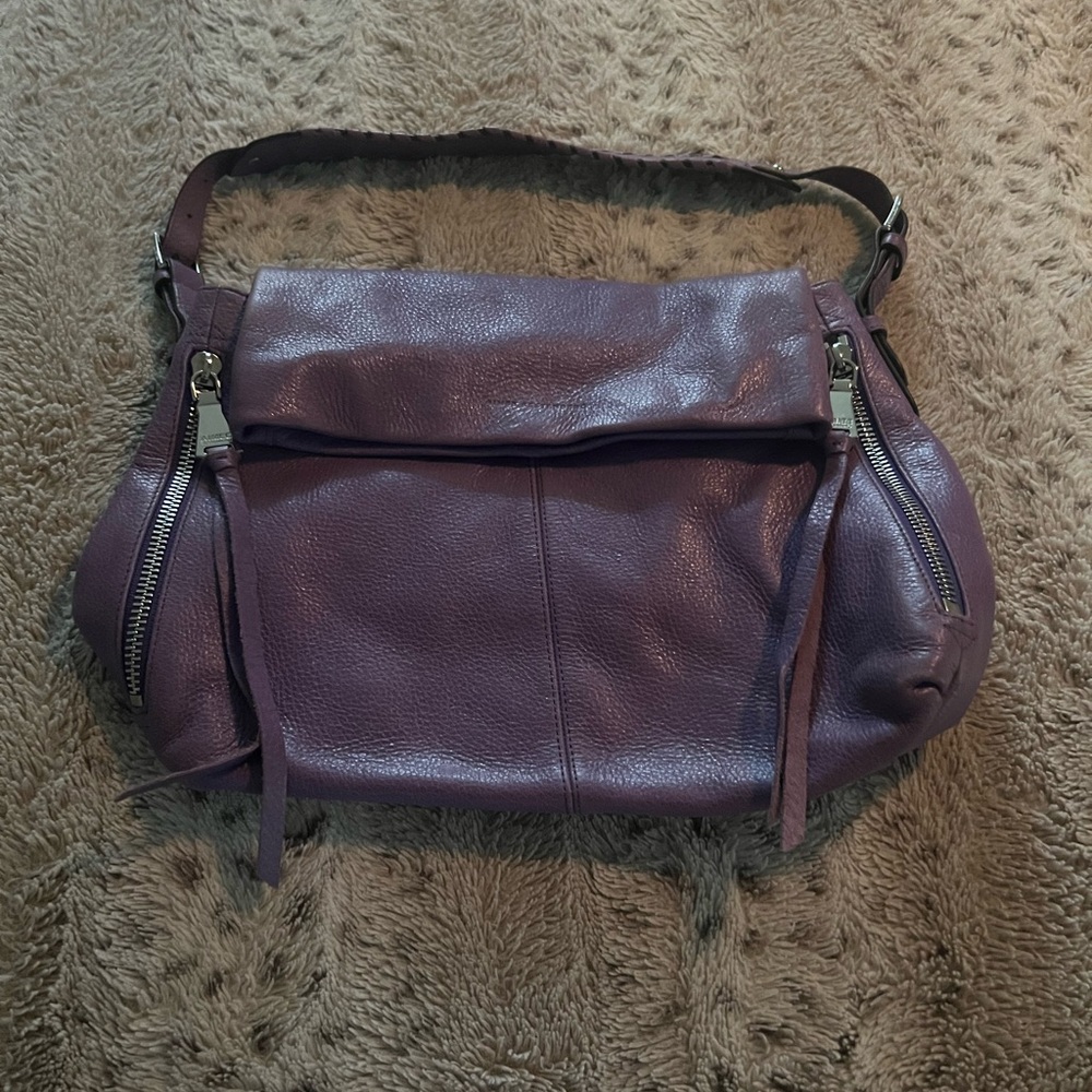 Aimee Kestenberg Purple Leather Hobo Bag